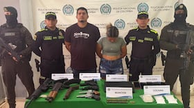 La pareja fue capturada con un arsenal de guerra en Malambo, Atlántico.