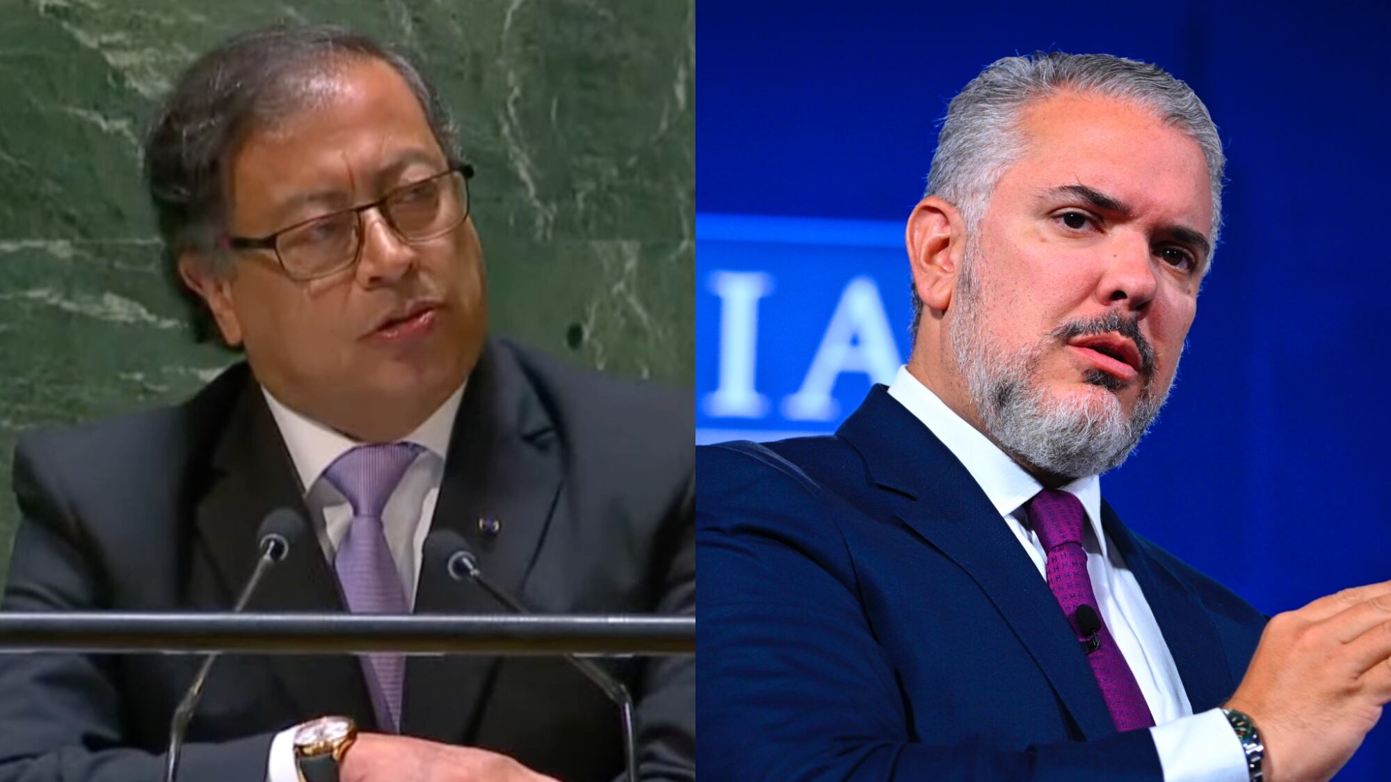 Gustavo Petro e Iván Duque.