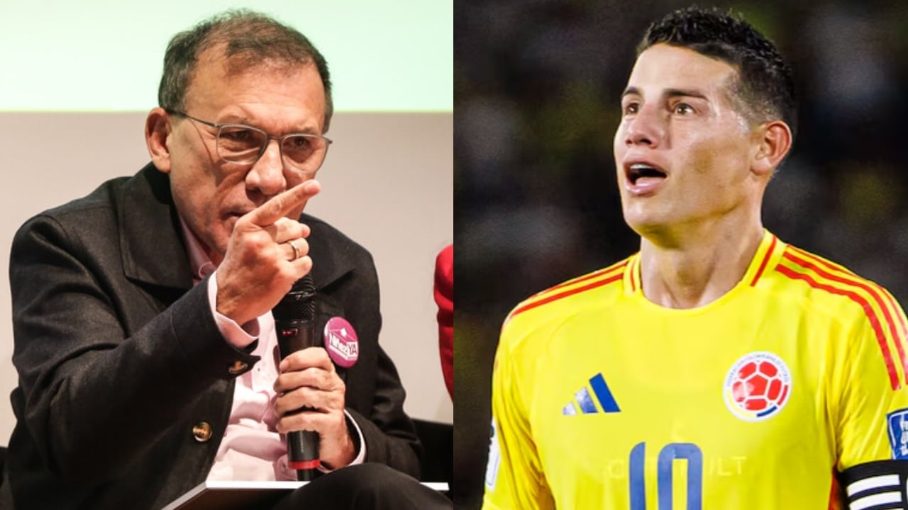 De izquierda a derecha: Roy Barreras y James Rodríguez.