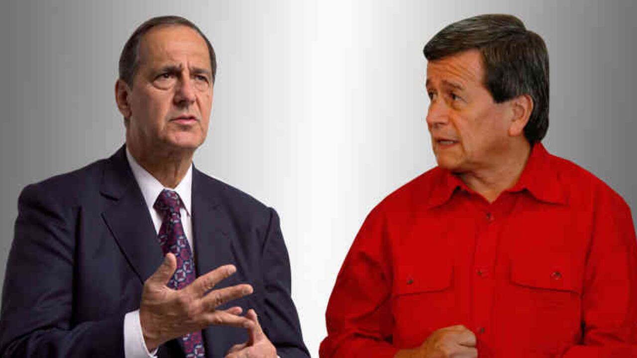 Juan Camilo Restrepo, jefe negociador del Gobierno, y Pablo Beltrán, jefe negociador del ELN.