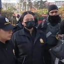 Plantón de trabajadores de TransMilenio tras el asesinato de un vigilante.