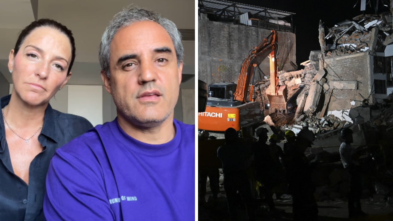 Juan Pablo Montoya junto a su esposa, Connie Freydell (izq.) postearon un video donde dieron a conocer cómo ayudarán a Colombia tras el terremoto.