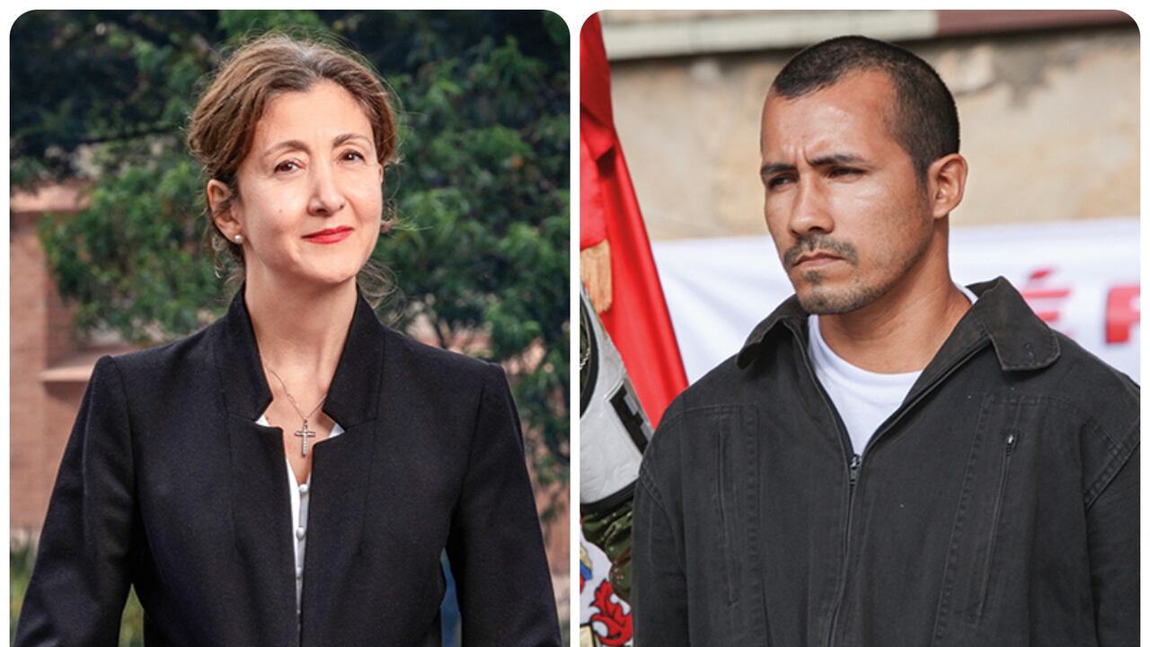 La líder política Ingrid Betancourt y Alexander Farfán, conocido con el alias de Gafas.