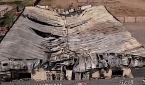 Así quedó el tejado del lugar donde se llevó la boda y ocurrió el trágico incendio