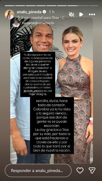 Publicaciones de Ana Lucía Pineda en defensa por ataque de Matador