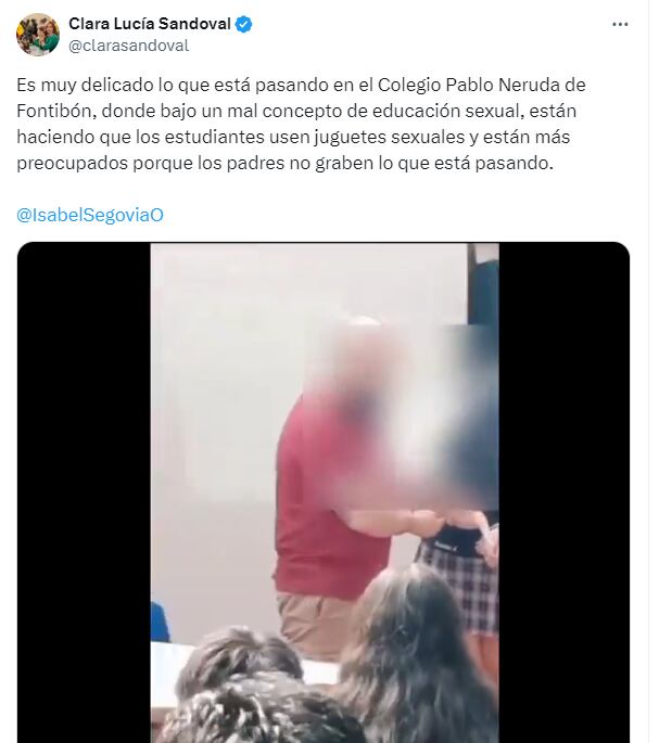 Denuncia de la concejal de Bogotá, Clara Lucía Sandoval.