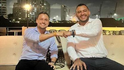 Candidatos del Pacto Histórico (Javier Julio Bejarano) e Independientes (José Luis Osorio) en Cartagena.