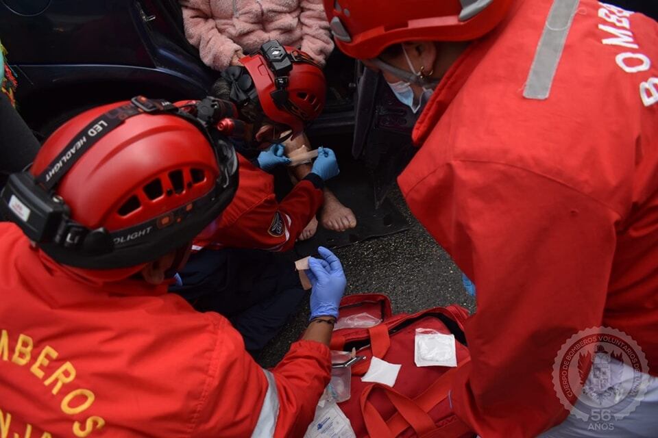 Las personas heridas fueron atendidas en el lugar de los hechos.