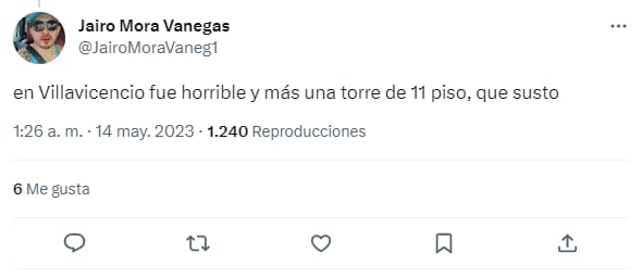 Temblor en Colombia 14 de mayo