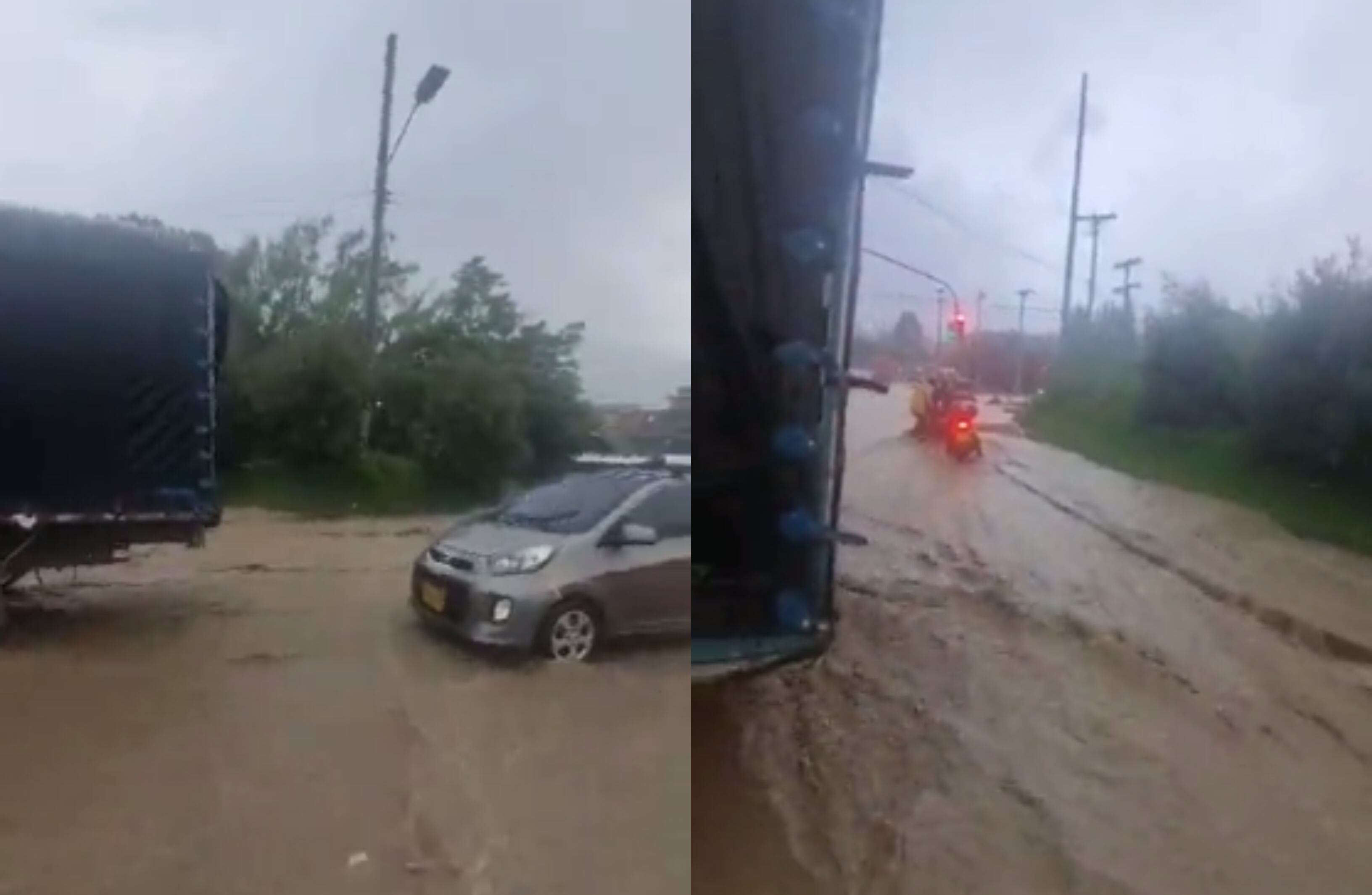 Las fuertes lluvias han generado caos en la movilidad.