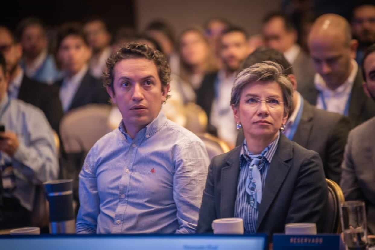 Alcaldesa de Bogotá, Claudia López, y el secretario de Planeación, Felipe Jiménez
