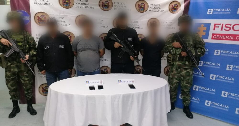 Presuntos integrantes de las disidencias de las Farc capturados en Antioquia.