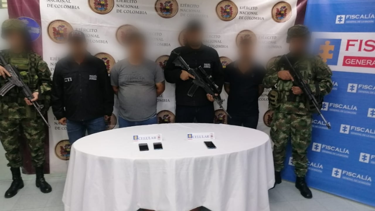 Presuntos integrantes de las disidencias de las Farc capturados en Antioquia.