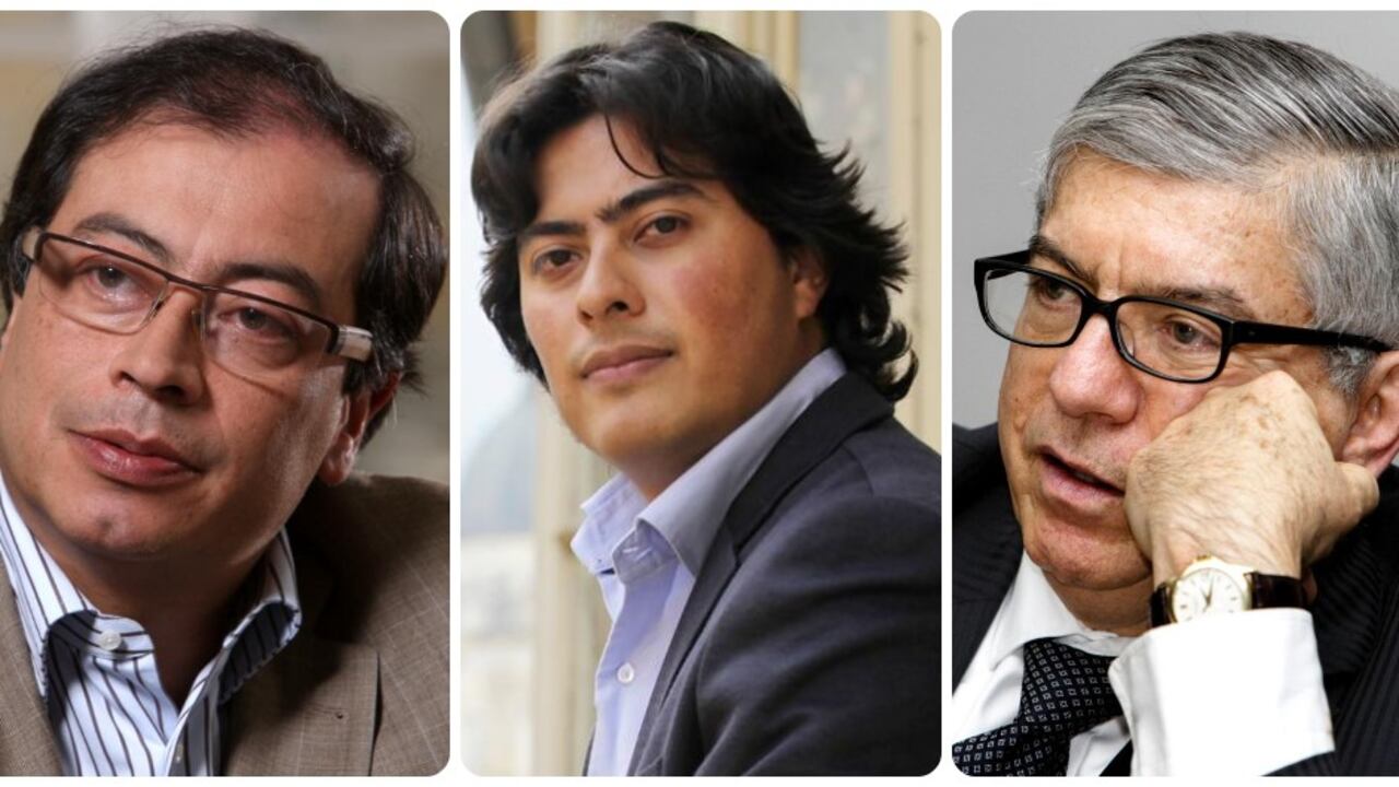 Gustavo Petro, Nicolás Petro y César Gaviria.