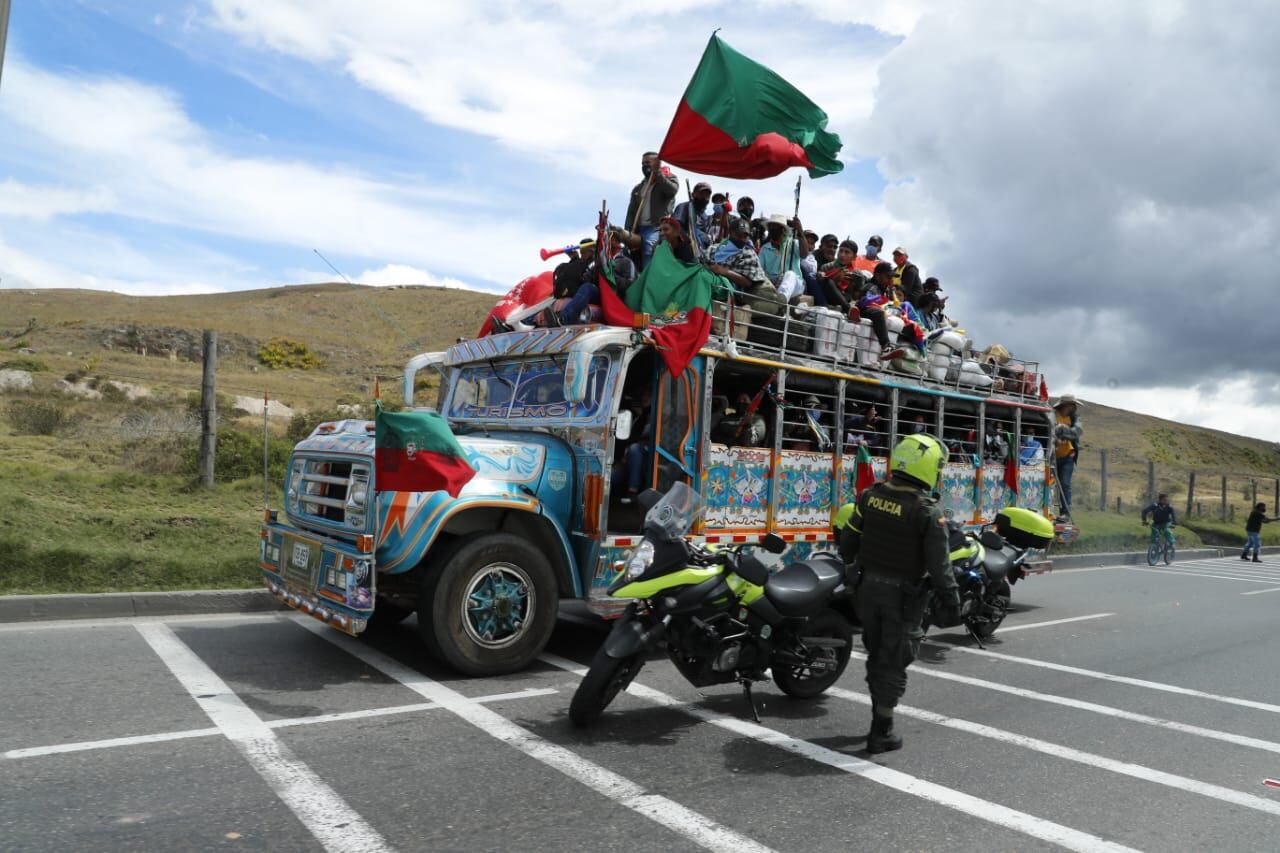 MInga indígena en Bogotá