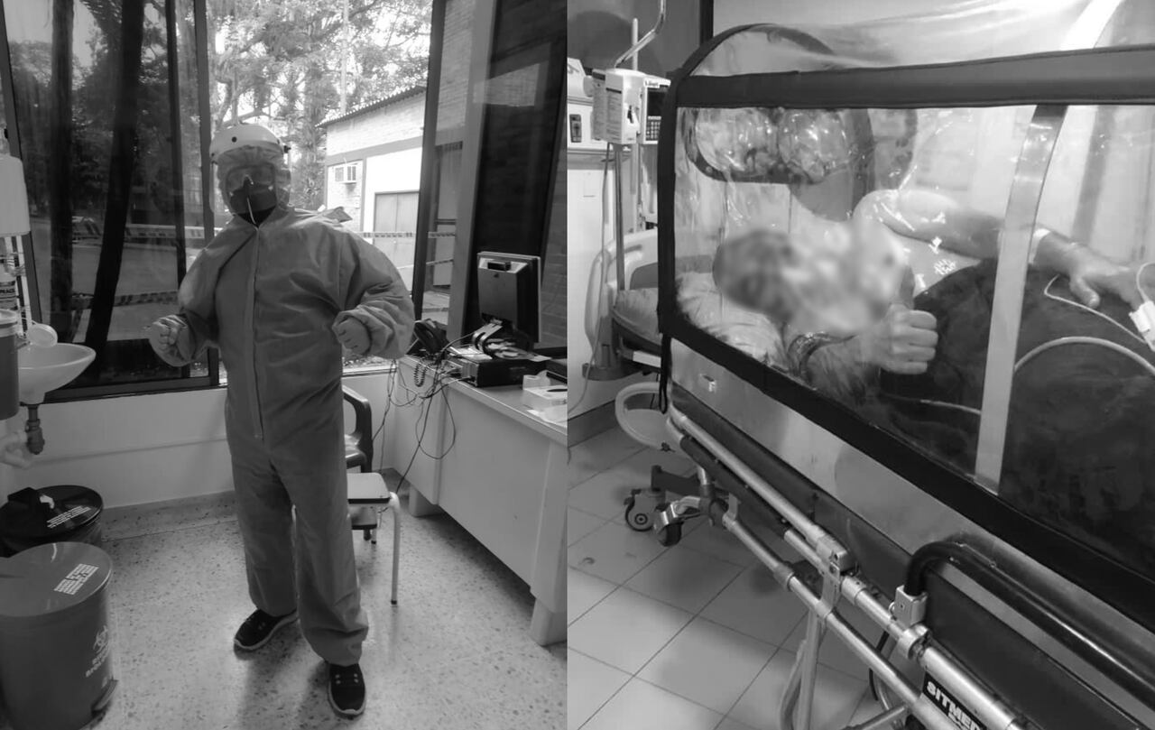 El doctor César Pacheco atendió pacientes con covid-19 desde marzo de 2020.