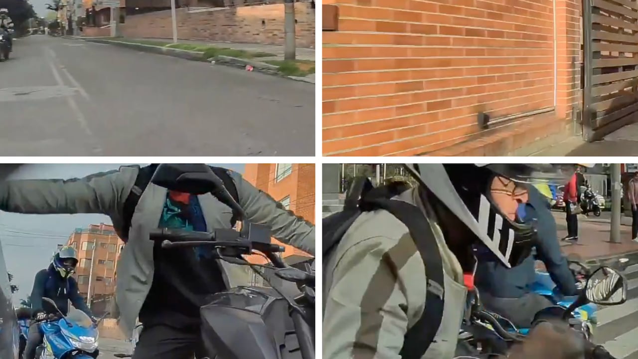 Motociclista agrede a vehículo que acababa de salir del parqueadero de su casa.