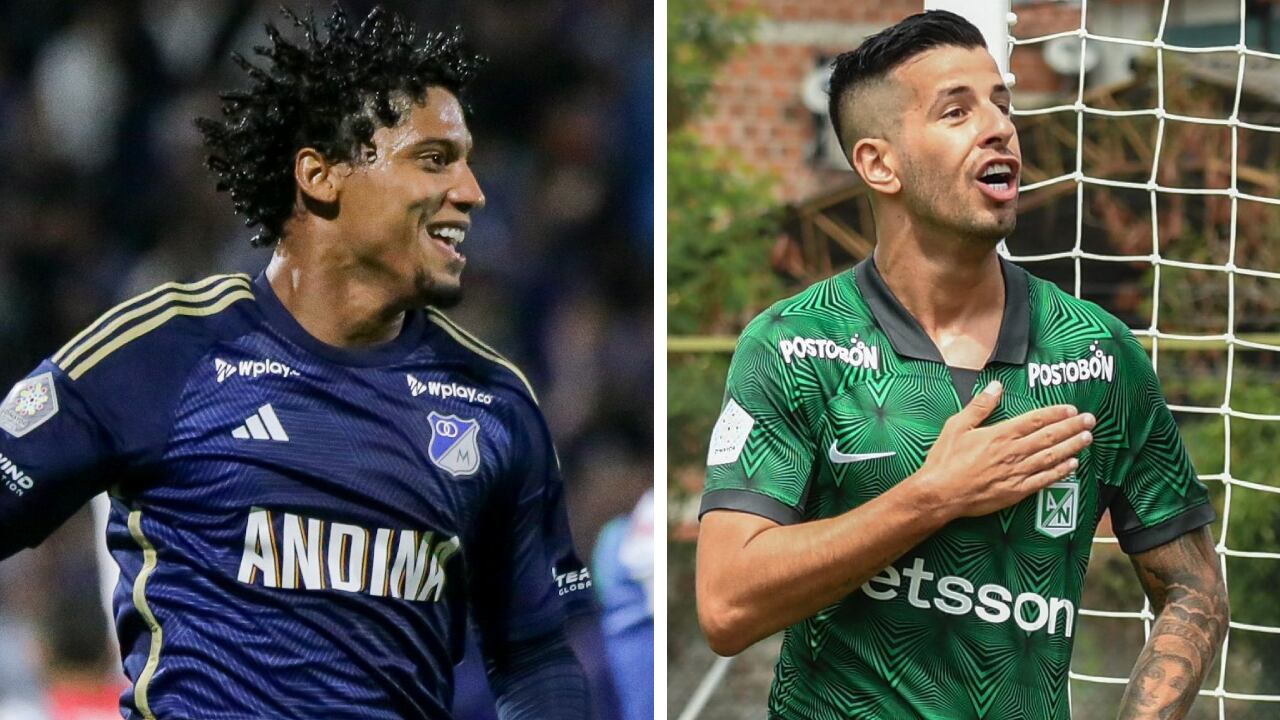 Juan Carlos Pereira y Pablo Ceppelini celebrando sus goles en la fecha 14