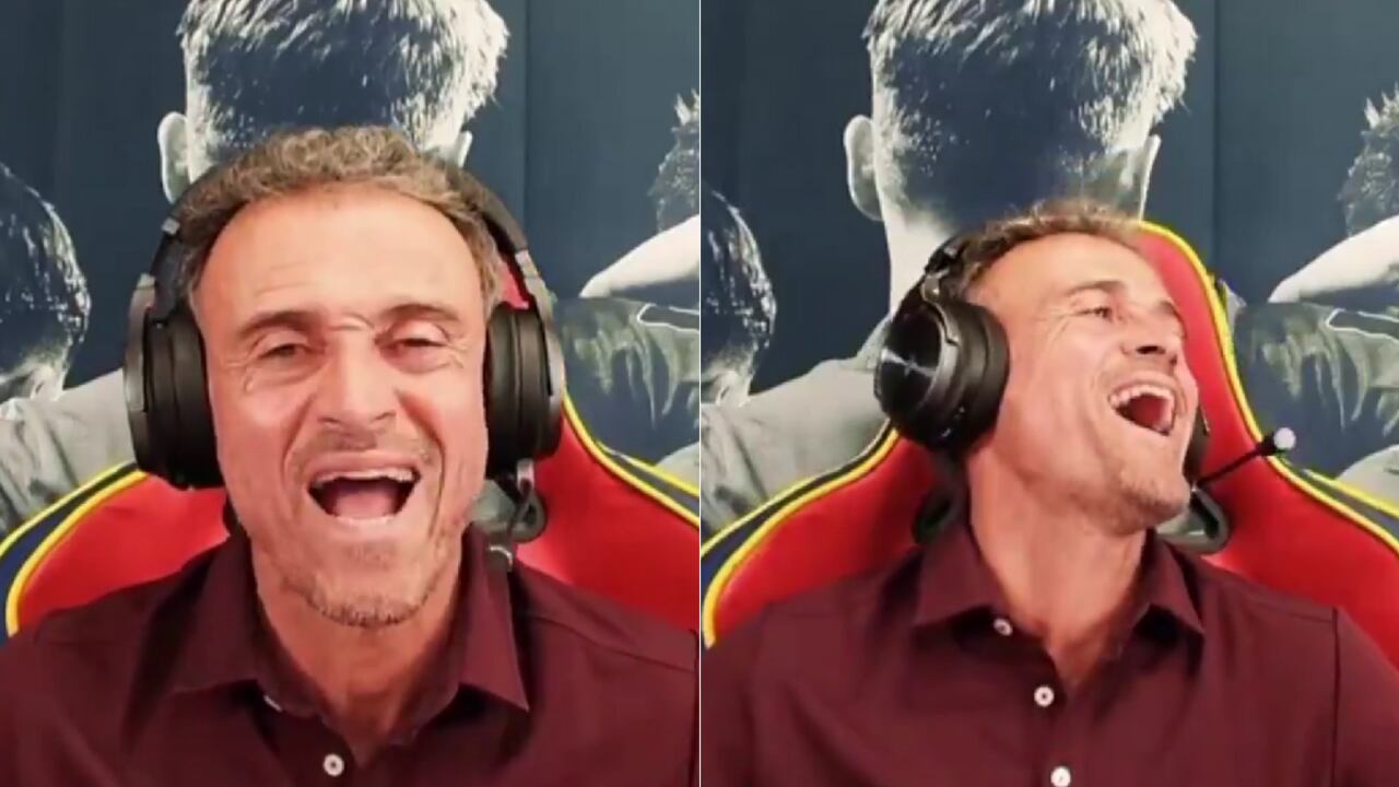 Luis Enrique en sus transmisiones de Twitch.
