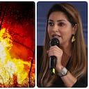 El ministro del Interior, Rodrigo Lara, y la gobernadora del Tolima, Adriana Matiz, se refirieron a los incendios forestales.
