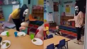 La maestra les jugó una broma a sus estudiantes de preescolar.