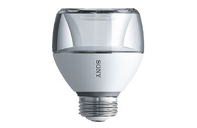 Este año fueron exhibidos muchos productos para el hogar, como este dispositivo híbrido, a la vez lámpara LED y parlante de alta fidelidad,  de Sony.