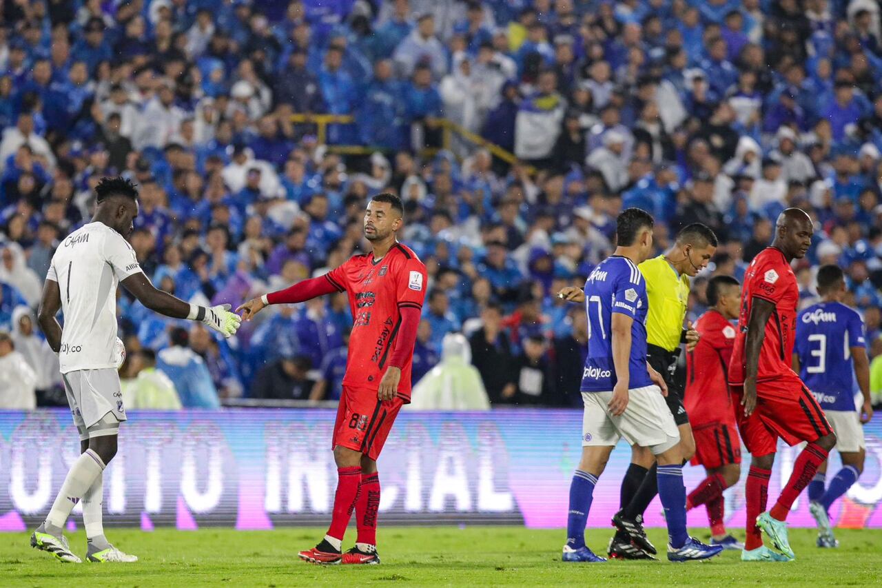 Imagen del partido entre Independiente Millonarios y América de Cali por la fecha 2 del cuadrangular semifinal del Grupo B.