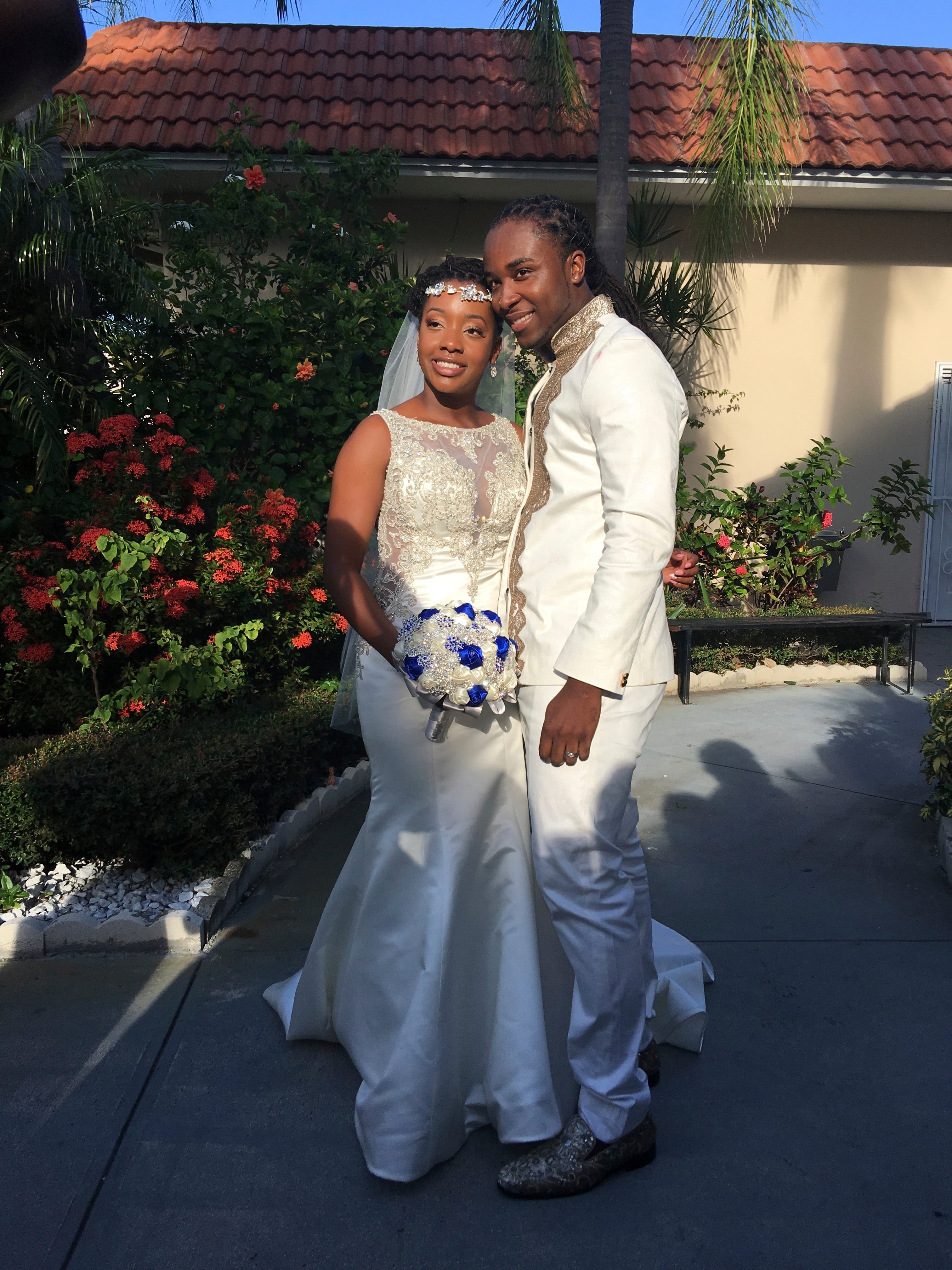 Jean-Dickens Toussaint y su esposa Abigail Michael Toussaint