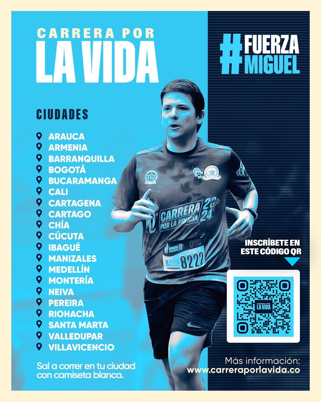 Estas serán todas las ciudades en las que se correrá para mostrar apoyo al precandidato presidencial.