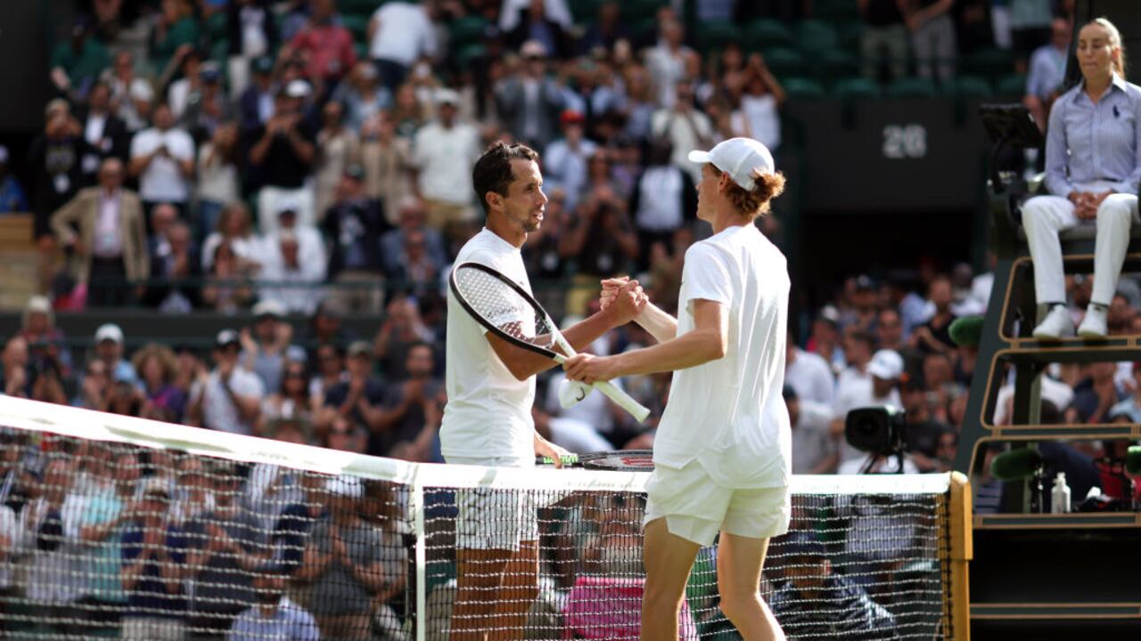 Jannik Sinner y Daniel Galán.