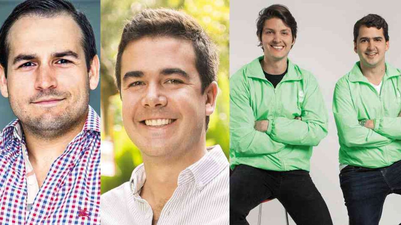 De izquierda a derecha: Tomás Cruz, confundador de Gur Vital; Luis Miguel; cofundador de Pomarío y Miguel Silva y Fabián Gómez, cofundadores de Frubana.