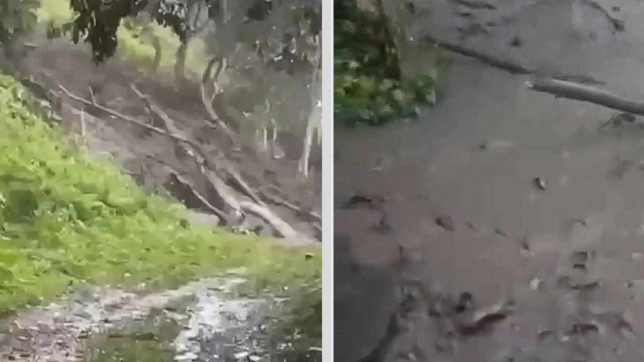 Avalancha en inmediaciones de la Institución Educativa Concha Medina de Silva, en el municipio de Muzo, en Boyacá.