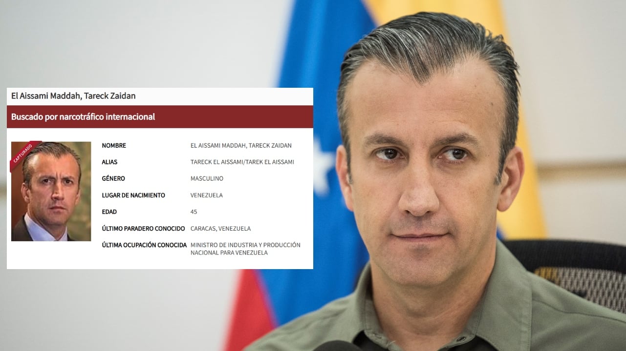 Tareck El Aissami aparece como capturado por el ICE