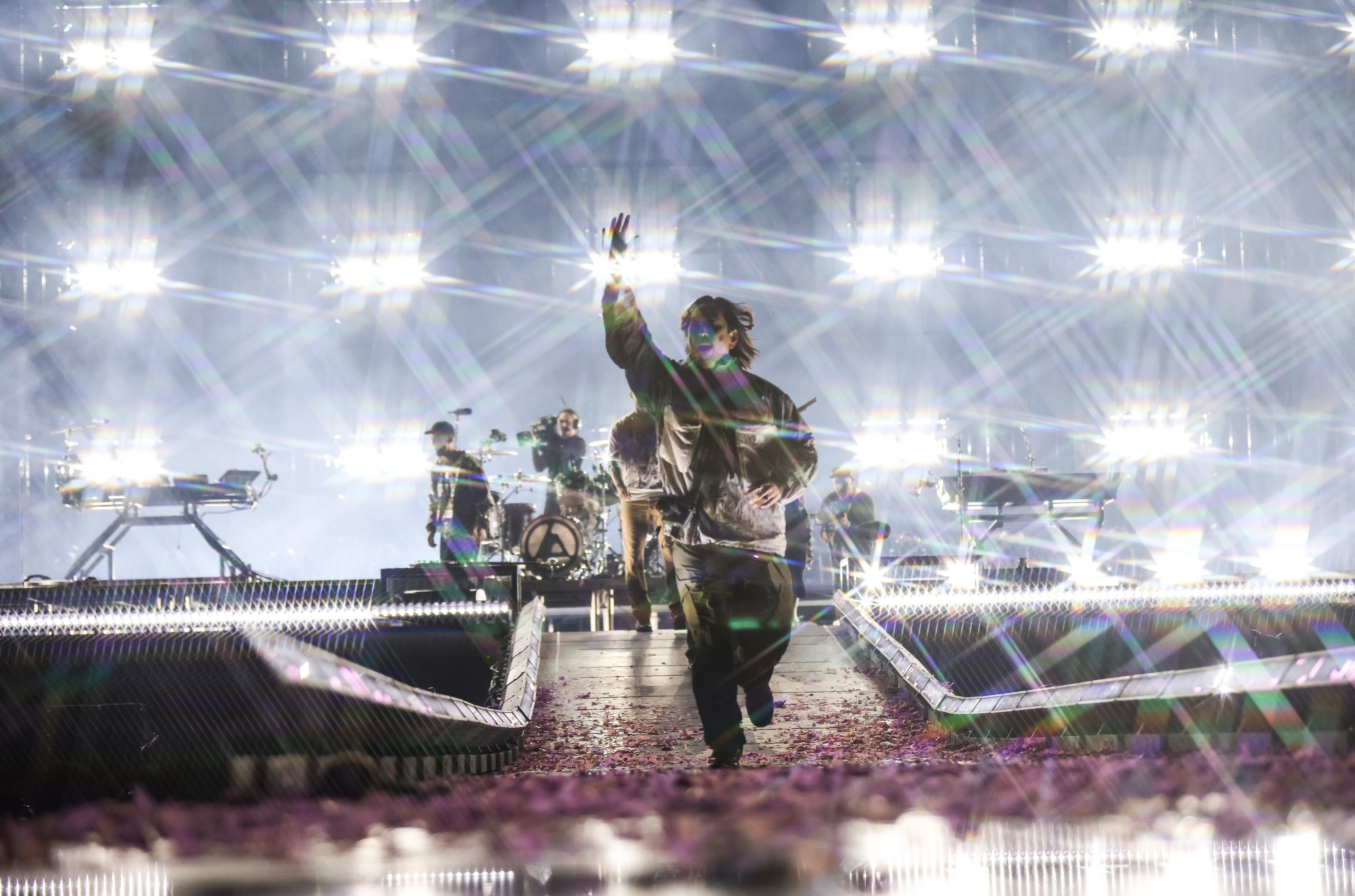 Linkin Park en el Vive Claro de Bogotá, el 25 de octubre de 2025.