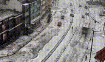La carrera Séptima en Bogotá tras la fuerte granizada de este domingo 19 de marzo