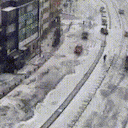 La carrera Séptima en Bogotá tras la fuerte granizada de este domingo 19 de marzo