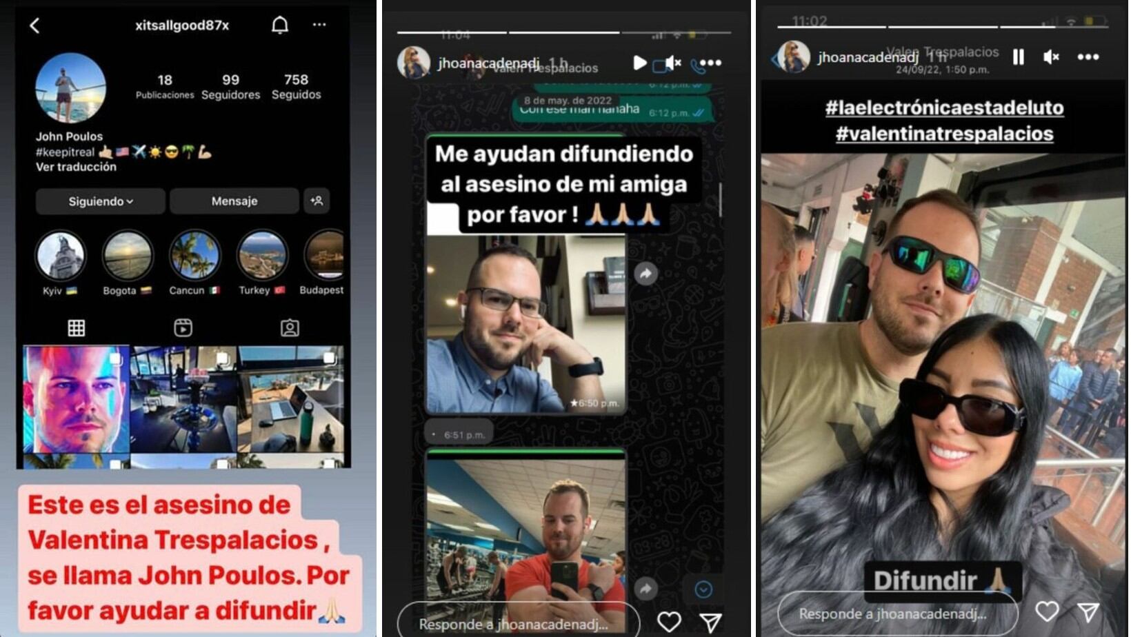 Revelan fotos del que sería el novio de dj Valentina y principal sospechoso de su asesinato