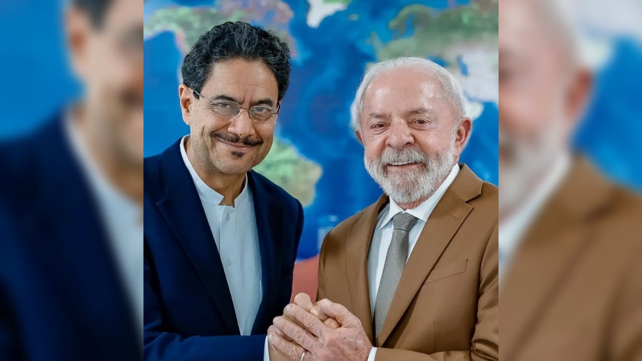 Iván Cepeda, senador colombiano, y Luiz Inácio Lula da Silva, presidente de Brasil