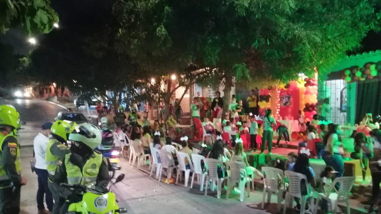 Foto de archivo fiesta intervenida en Barranquilla.