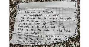 Esta carta de auxilio fue enviada a sus familiares por una menor recluida en la Fundación de Jesús. Pide que la saquen del lugar.