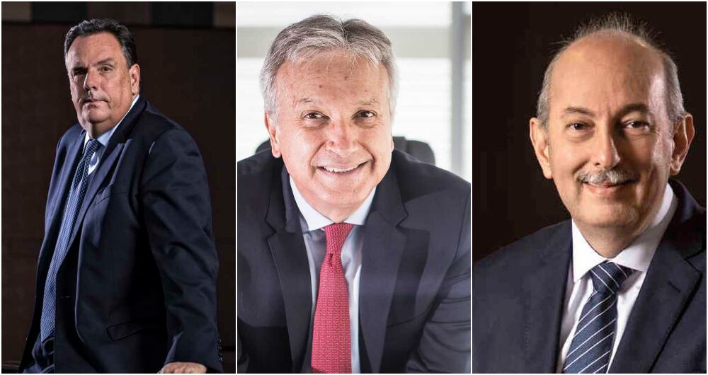 Jorge Mario Velásquez, presidente del Grupo Argos; Gonzalo Pérez, presidente de Grupo Sura y Carlos Ignacio Gallego, presidente de Grupo Nutresa
