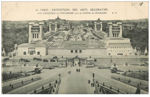 Panorámica de la exposición en 1925. Fortuna Post