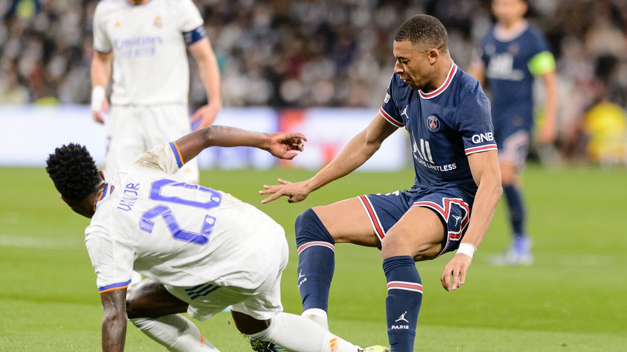 Kylian Mbappé y Vinícius Júnior.