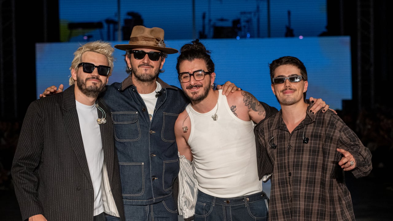 Morat, la banda bogotana, en el lanzamiento de su colección junto a GEF.