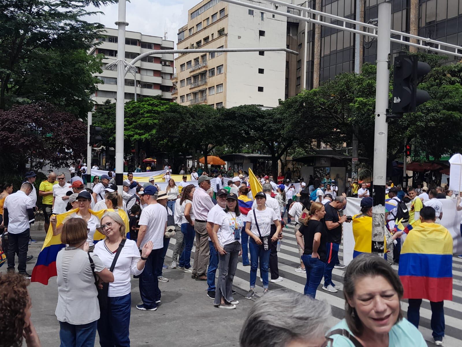 Movilización contra el gobierno nacional en Medellín.