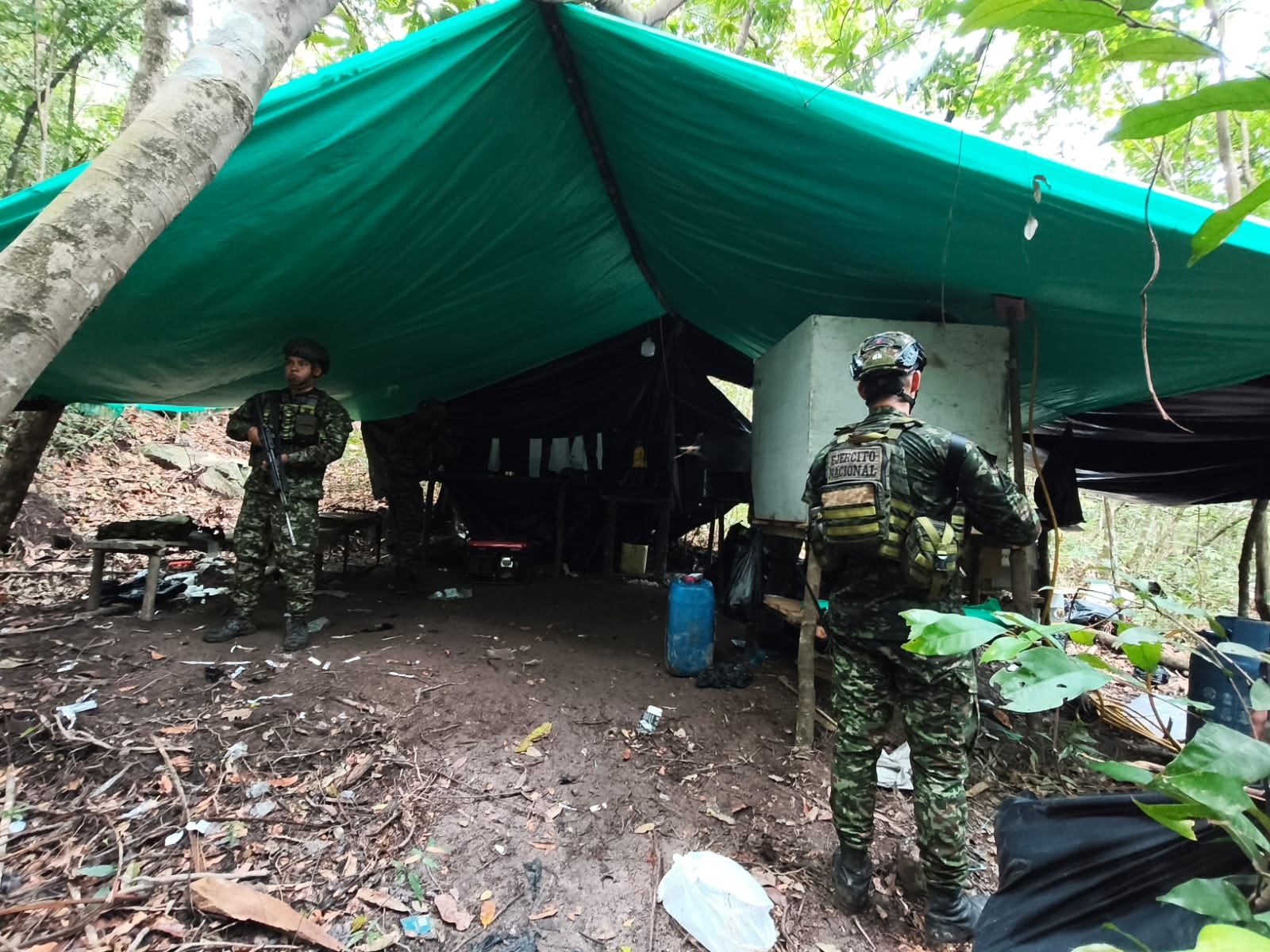 Militares en operación contra el narcotráfico en el Catatumbo.