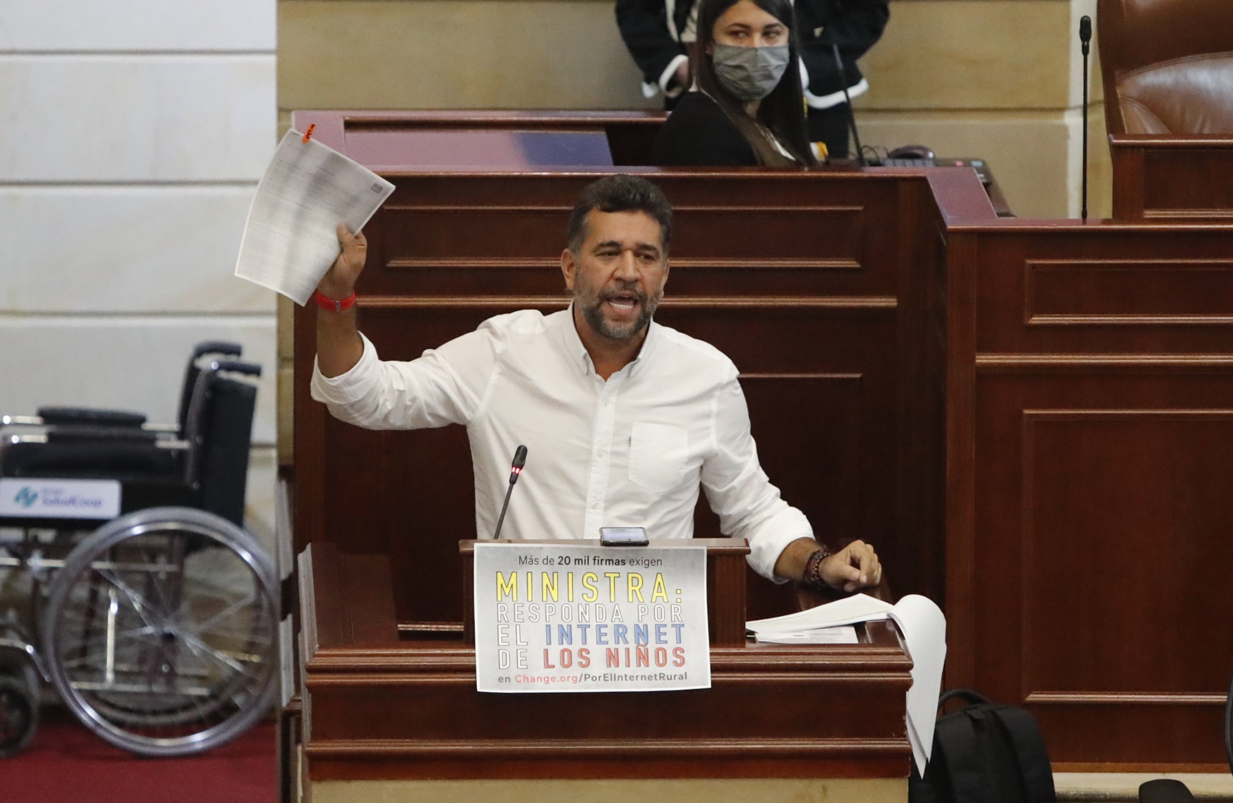 Representante a la cámara León Fredy Muñoz Debate de moción de censura Ministra TIC Karen Abudinen