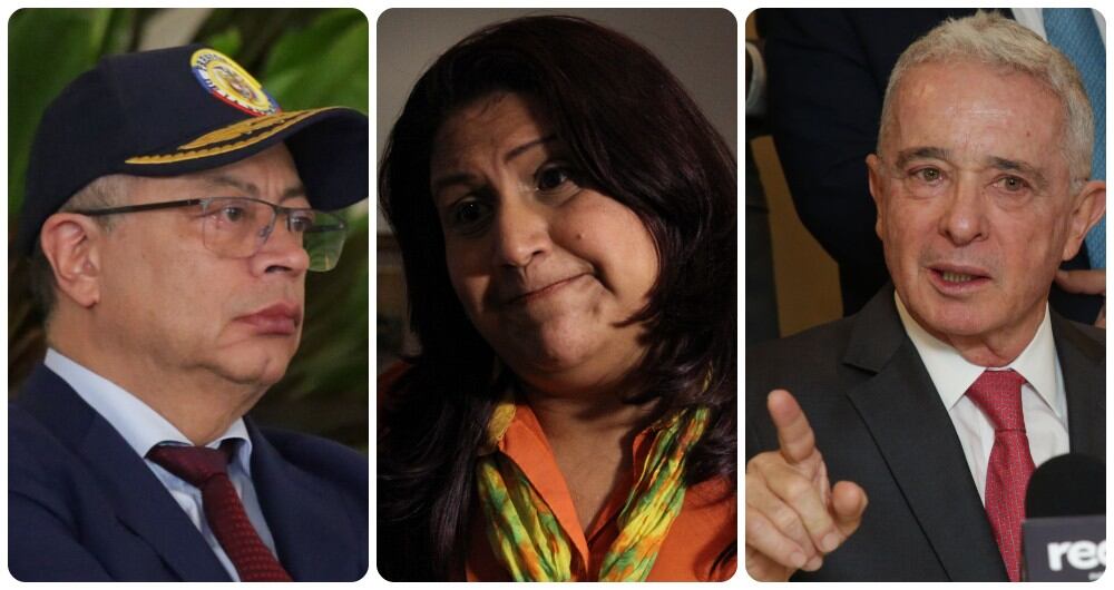 Gustavo Petro, Yidis Medina y Álvaro Uribe.