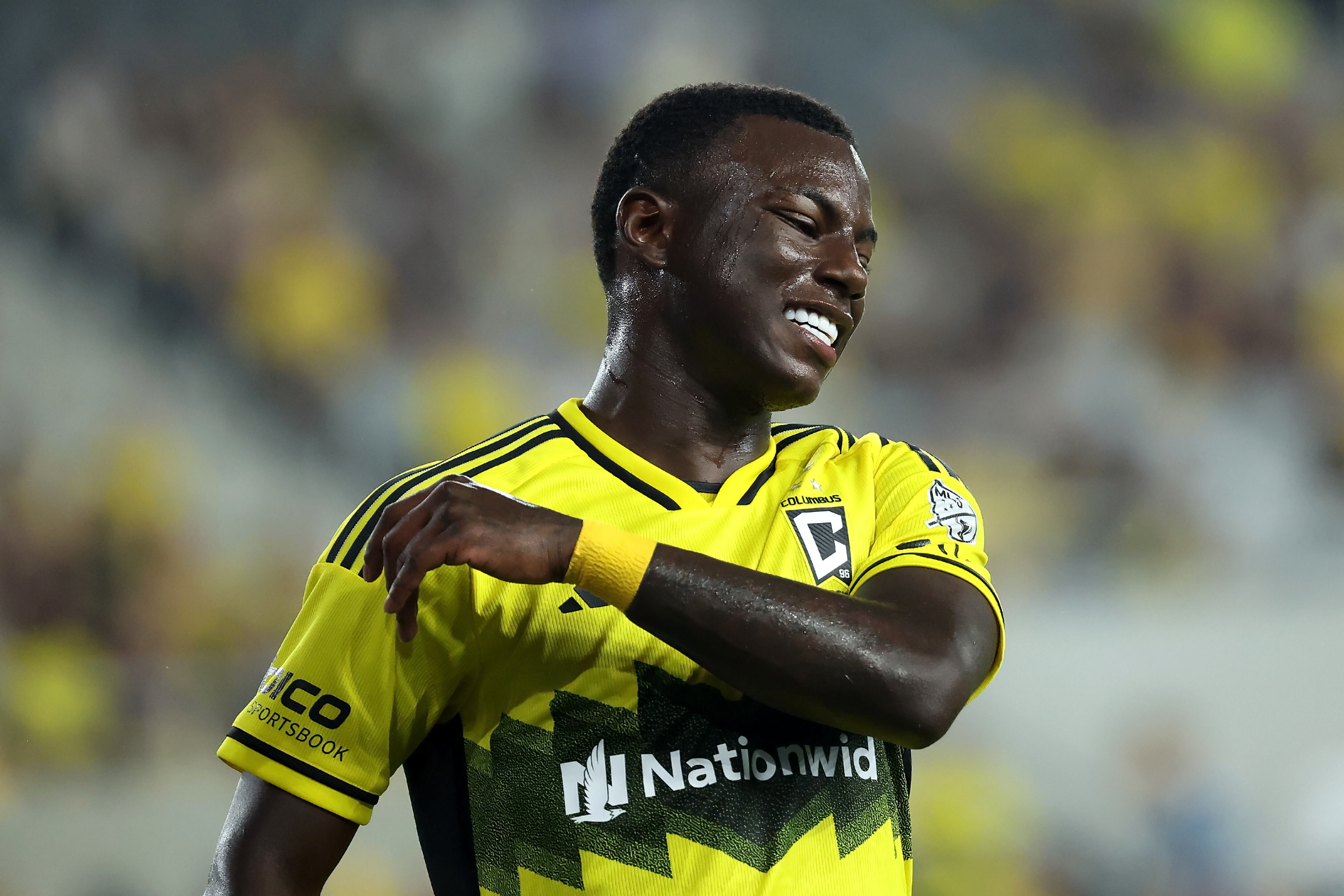 Marino Hinestroza cuando aún vestía los colores del Columbus Crew en la MLS.