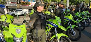 Policías en Barranquilla.